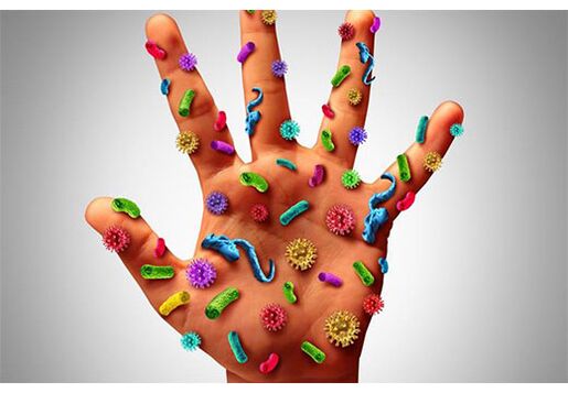 A humán papillomavírus gócai a kezeken találhatók